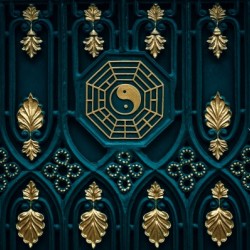 Blue And Brown Yin Yang Illustration